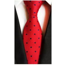 Stropdas Donkerrood met Blauwe Stippen